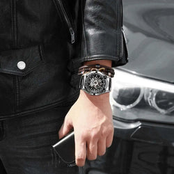 Forsining Stainless Steel Skeleton Mechanical Watch