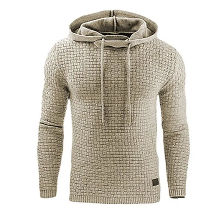 Solid Color Oversize Zip Hoodie - Warm Casual Sweatshirt for Men