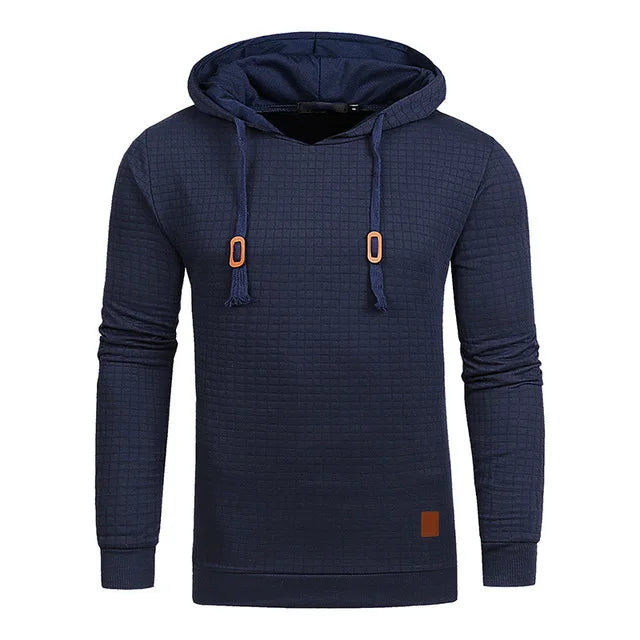 Solid Color Oversize Zip Hoodie - Warm Casual Sweatshirt for Men