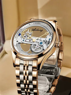 AILANG Skeleton Steampunk Automatic Mechanical Watch