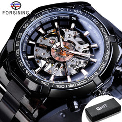 Forsining Stainless Steel Skeleton Mechanical Watch