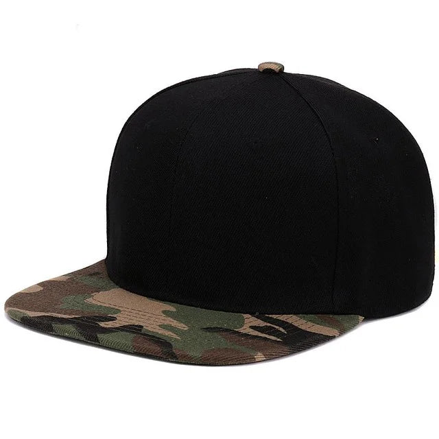 HATLANDER Camouflage Snapback Cap - Blank Flat Brim Camo Hat