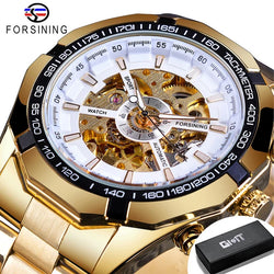 Forsining Stainless Steel Skeleton Mechanical Watch