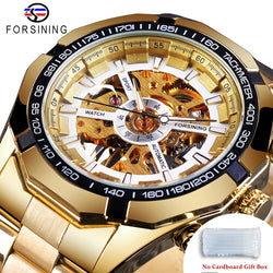 Forsining Stainless Steel Skeleton Mechanical Watch