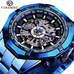 Forsining Stainless Steel Skeleton Mechanical Watch