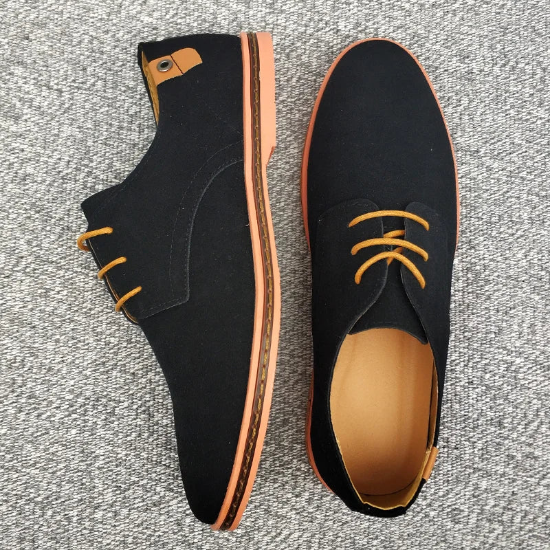 Men's Suede Leather Casual Oxford Sneakers