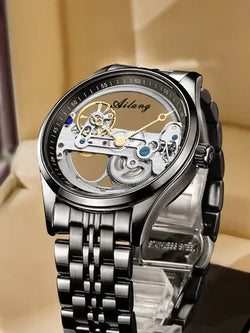 AILANG Skeleton Steampunk Automatic Mechanical Watch