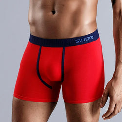 SKARR Men's Cotton Boxer Shorts - Soft Everyday Underwear