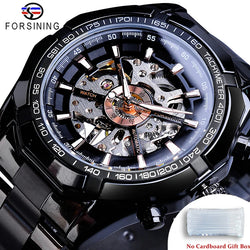 Forsining Stainless Steel Skeleton Mechanical Watch