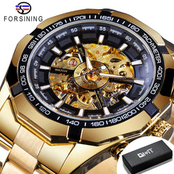 Forsining Stainless Steel Skeleton Mechanical Watch
