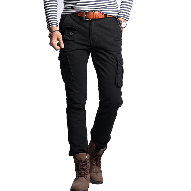 Men's Slim Fit Military Cotton Cargo Pants
