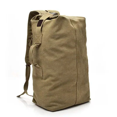 DIDA BEAR Men's Canvas Travel Backpack with Hasp Closure