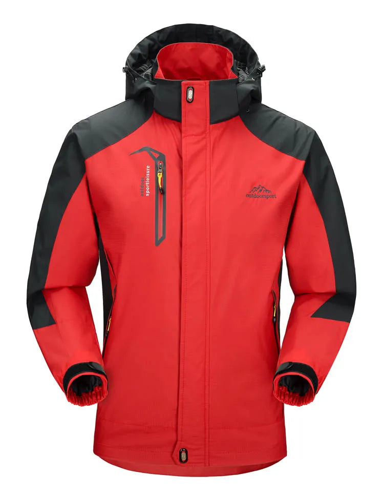 TRVLWEGO Men's Waterproof Hiking Jacket - Outdoor Trekking Windbreaker