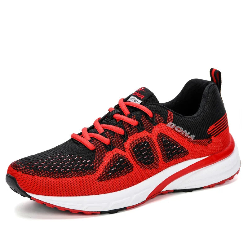 Lightweight Mesh Sport Sneakers - Outdoor Athletic Lace-Up Trainers