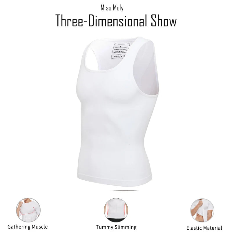 Men's Compression Chest And Tummy Control Shaper Vest