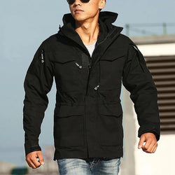 Men's M65 Waterproof Hooded Military Windbreaker Jacket