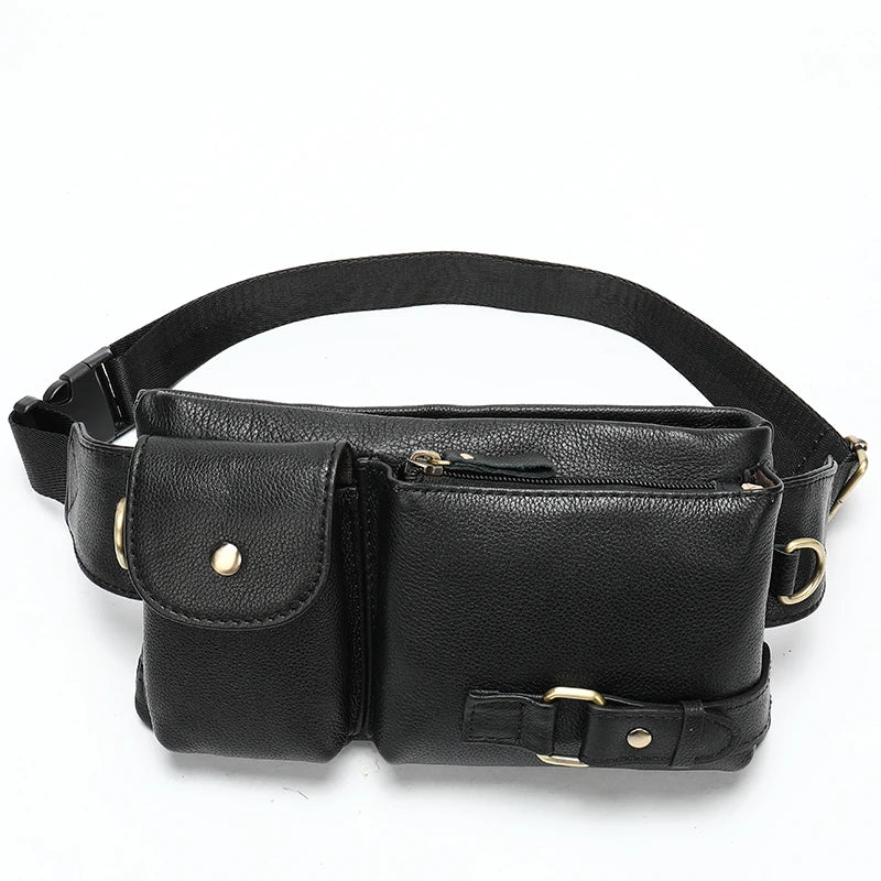 WESTAL Men's Genuine Leather Travel Waist Pack