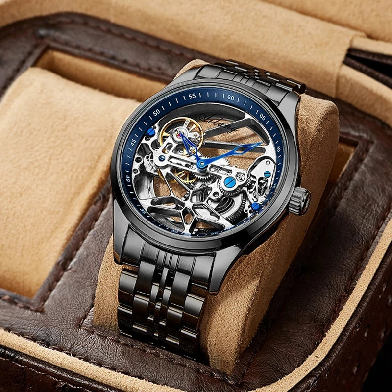 AILANG Skeleton Steampunk Automatic Mechanical Watch