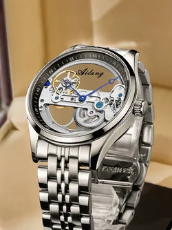 AILANG Skeleton Steampunk Automatic Mechanical Watch