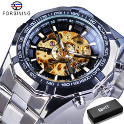 Forsining Stainless Steel Skeleton Mechanical Watch
