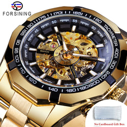 Forsining Stainless Steel Skeleton Mechanical Watch