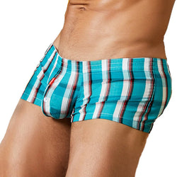 SEOBEAN Men's Cotton Plaid Boxer Shorts - Loose Lounge Fit