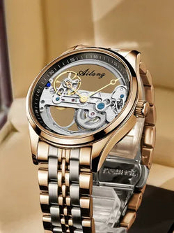 AILANG Skeleton Steampunk Automatic Mechanical Watch