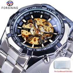 Forsining Stainless Steel Skeleton Mechanical Watch