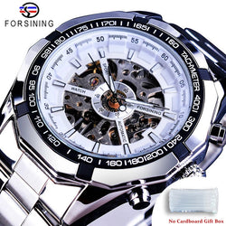 Forsining Stainless Steel Skeleton Mechanical Watch