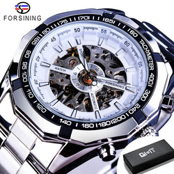 Forsining Stainless Steel Skeleton Mechanical Watch