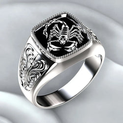 Huitan Viking Wolf Totem Punk Ring