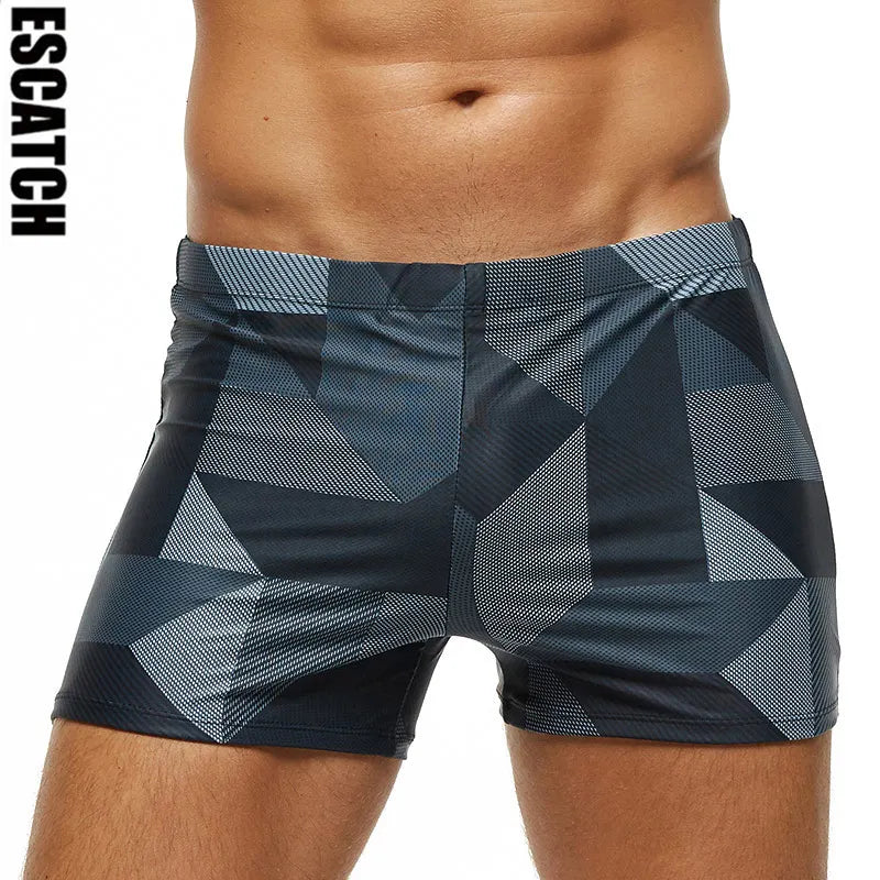 ESCATCH Men's Quick Dry Shark Swim Trunks