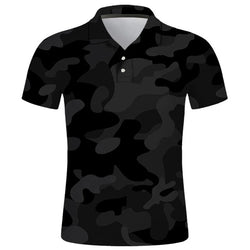 Men's 3D Camo Streetwear Short Sleeve Polo Shirt