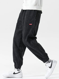 Men's Baggy Corduroy Thermal Jogger Sweatpants