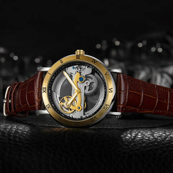 Golden Bridge Skeleton Automatic Mechanical Watch