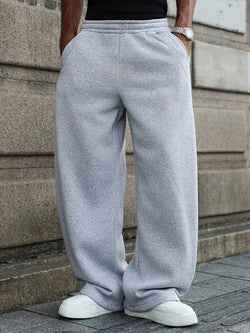 Men's Loose Fit Drawstring Straight-Leg Jogger Pants