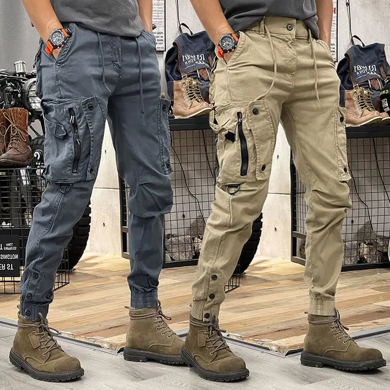 Men's Tactical Cotton Multi-Pocket Cargo Joggers