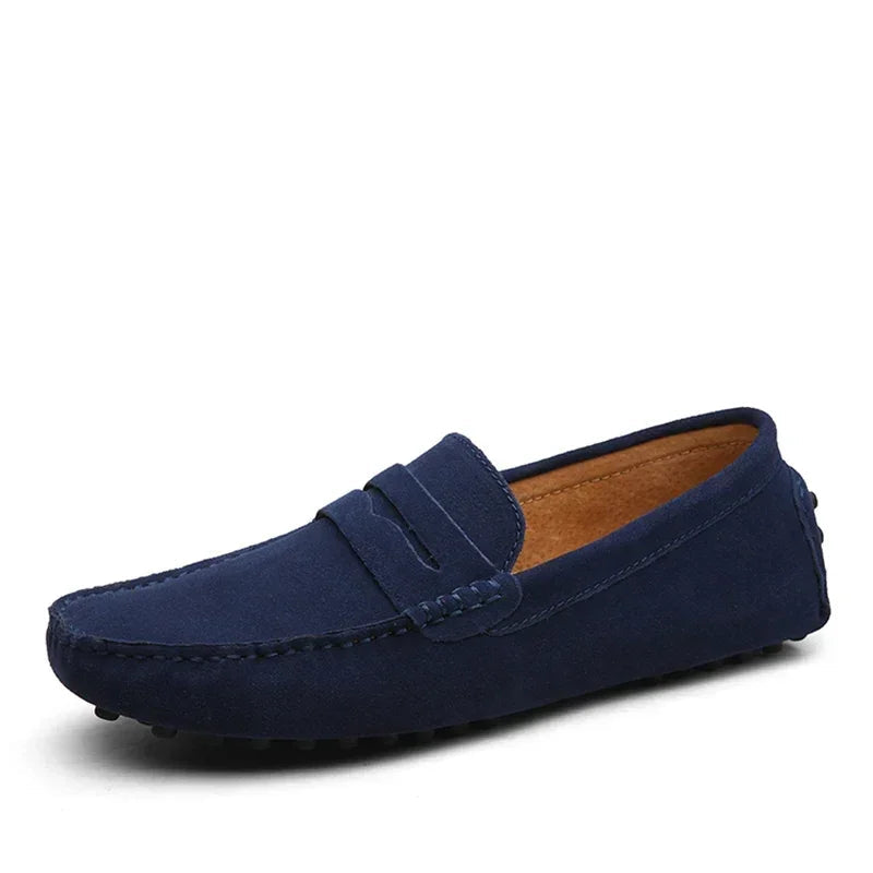 DEKABR Men's Genuine Leather Slip-On Driving Shoes