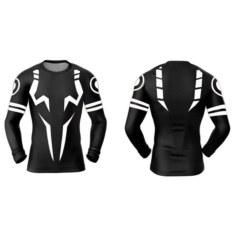 Men's Anime 3D Print Long Sleeve Compression Shirt