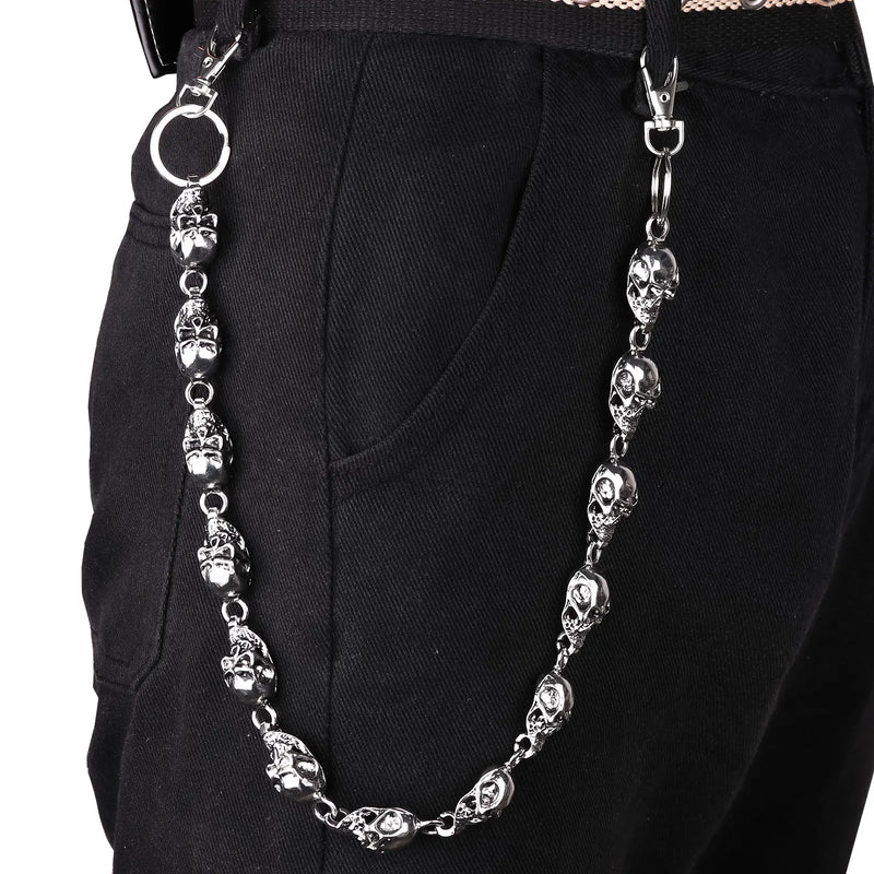 Vintage Punk Skull Heavy Waist Chain Accessory