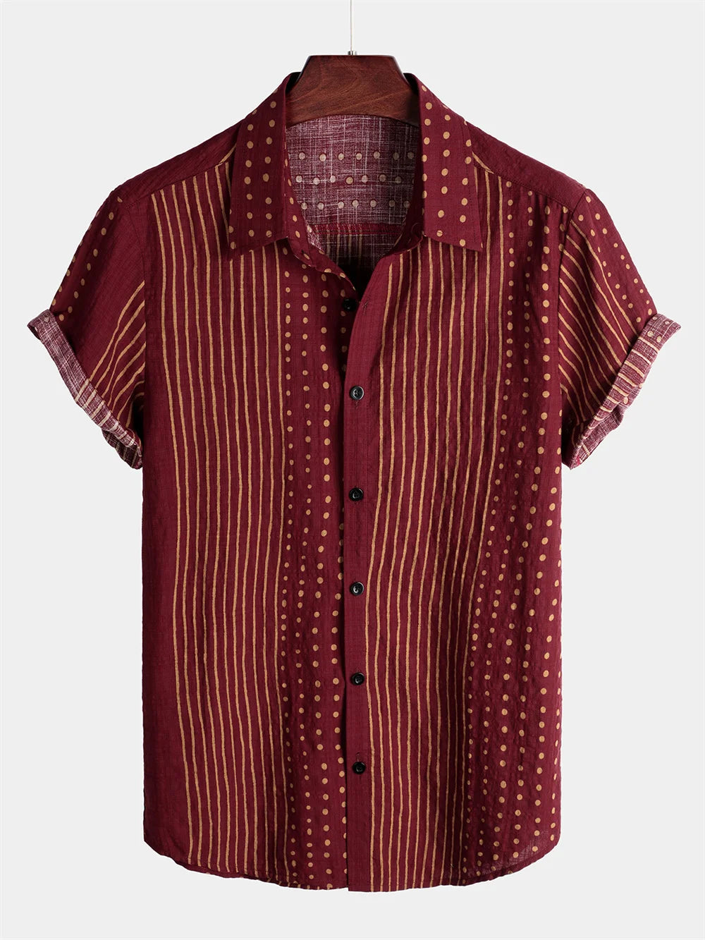 Hawaiian Coconut Tree Shirt - Short Sleeve Beach Polo Top