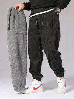 Men's Baggy Corduroy Thermal Jogger Sweatpants
