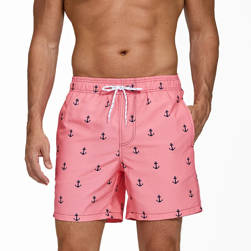 DATIFER Men's Printed Surf Shorts With Mesh Liner