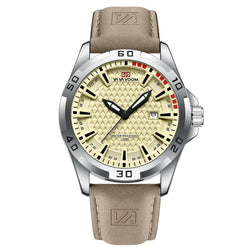 VA VA VOOM Military Calendar Leather Quartz Watch