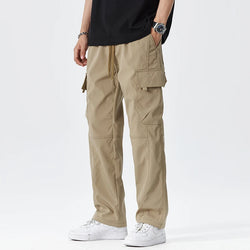 Men's Multi-Pocket Cotton Harem Cargo Joggers