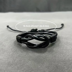 Celtic Knot Genuine Leather Infinity Bracelet