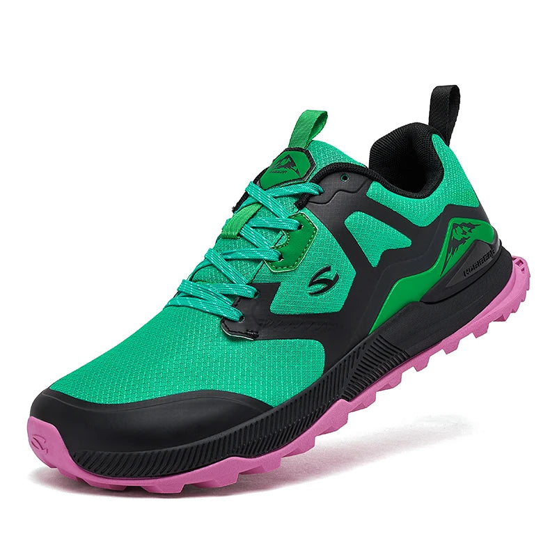 Unisex Hiking Lace-Up Sneakers - Outdoor Travel Walking Shoes