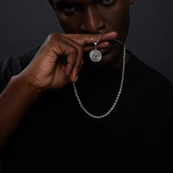 Vnox Stainless Steel Compass Pendant Layered Necklace
