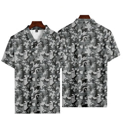 Men's 3D Camo Streetwear Short Sleeve Polo Shirt