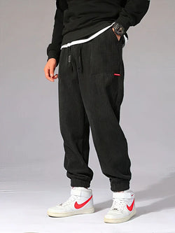 Men's Baggy Corduroy Thermal Jogger Sweatpants